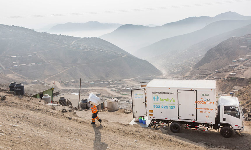 truck in front of hills